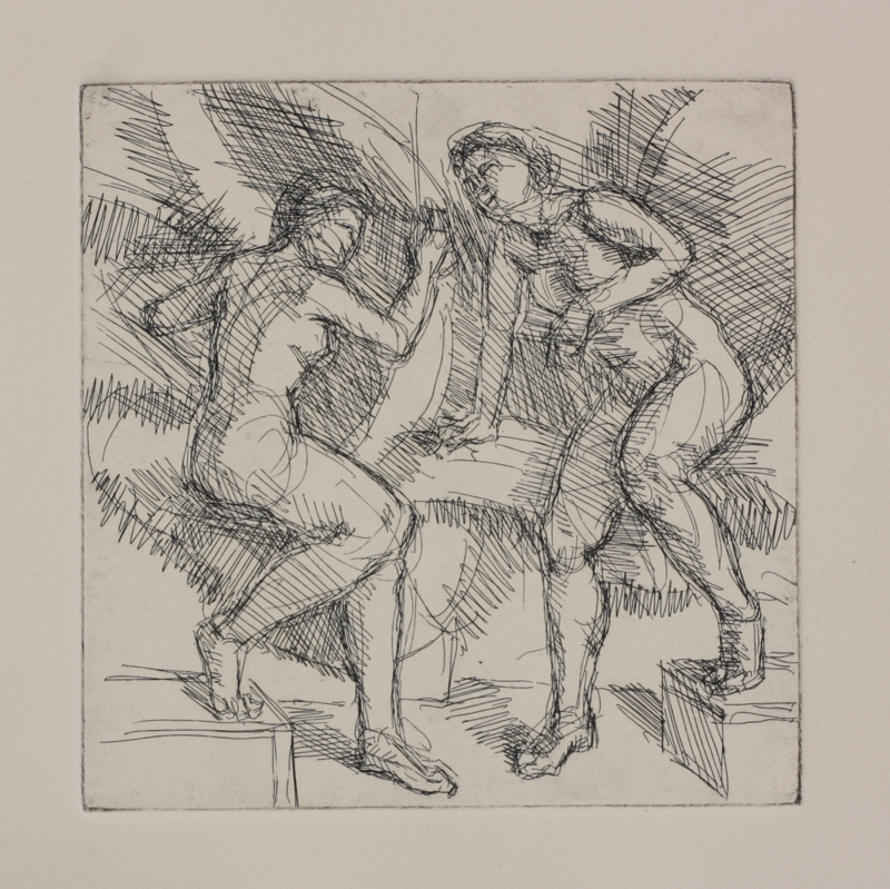 Bradamante; etching, 12 x 12 cm, 2017